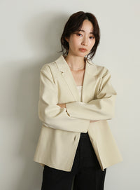 【Et】Spandex Knit Jacket