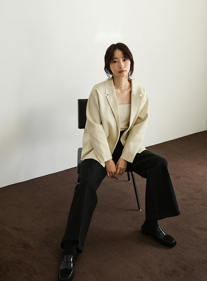 【Et】Spandex Knit Jacket