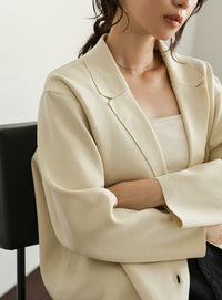 【Et】Spandex Knit Jacket