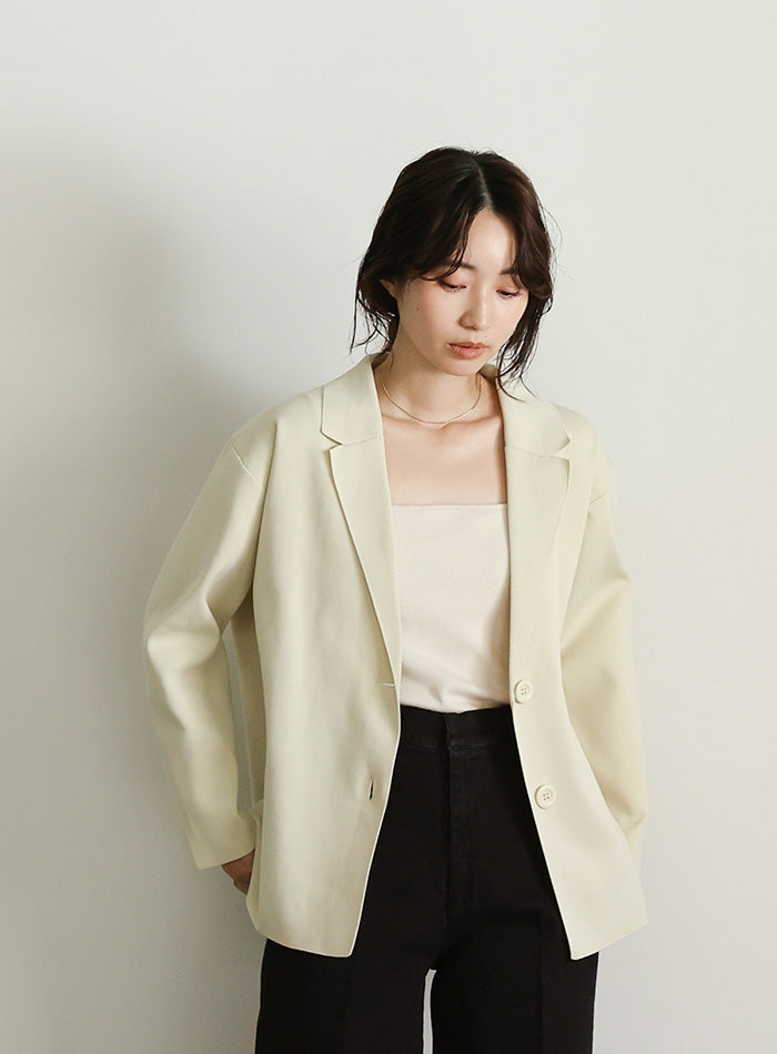 【Et】Spandex Knit Jacket