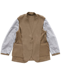 ロールアップストライプスリーブテーラードジャケット