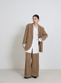 ロールアップストライプスリーブテーラードジャケット