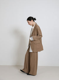 ロールアップストライプスリーブテーラードジャケット