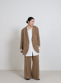 ロールアップストライプスリーブテーラードジャケット