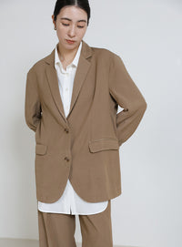 ロールアップストライプスリーブテーラードジャケット