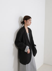 ロールアップストライプスリーブテーラードジャケット