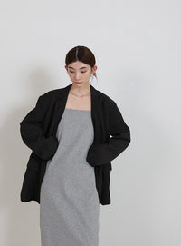 ロールアップストライプスリーブテーラードジャケット