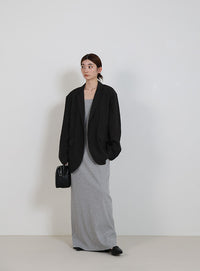 ロールアップストライプスリーブテーラードジャケット