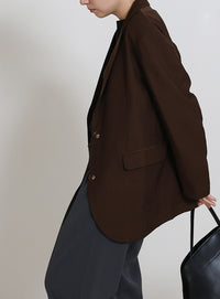 ロールアップストライプスリーブテーラードジャケット