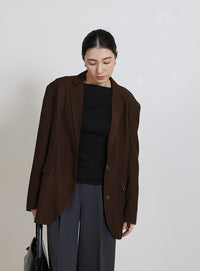 ロールアップストライプスリーブテーラードジャケット