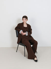 ロールアップストライプスリーブテーラードジャケット