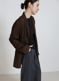 ロールアップストライプスリーブテーラードジャケット