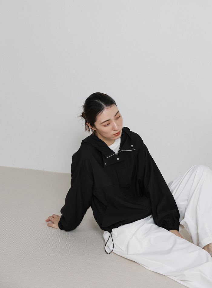 スタンドネックシアーフーディー – SELECT MOCA