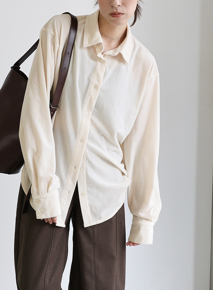 カットベロアシャツ