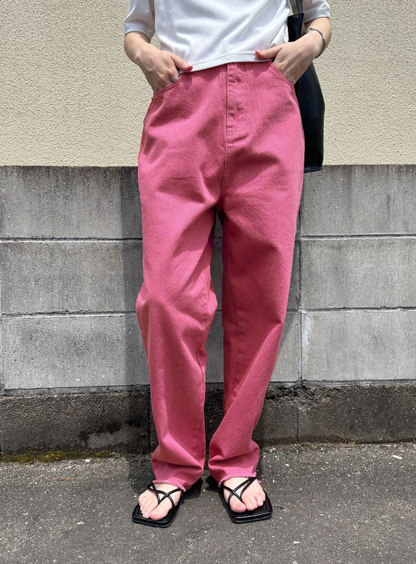 カラーツイルテーパードパンツ【SALE】