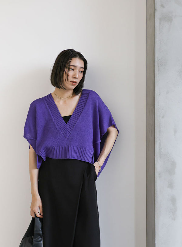 Vネックサマーニットベスト【SALE】