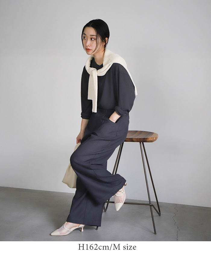 フェイクウールダブルタックパンツ