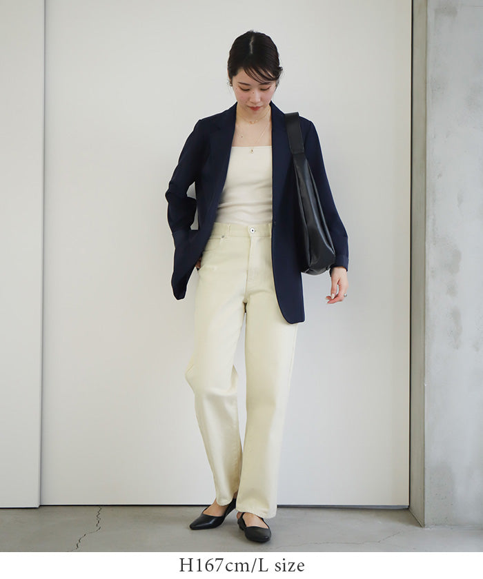 スラブストレートデニムパンツ