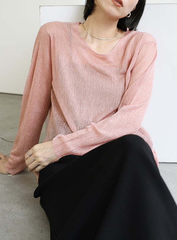 バックスリットシアーカットソー【SALE】