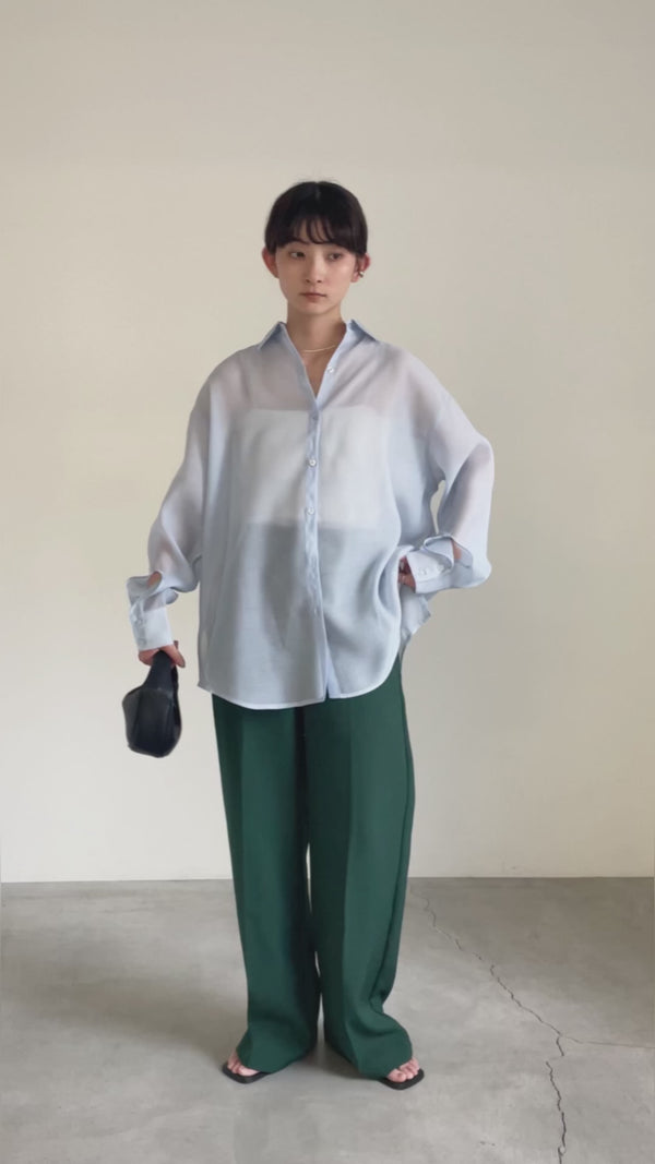 オープンスリーブシアーシャツ