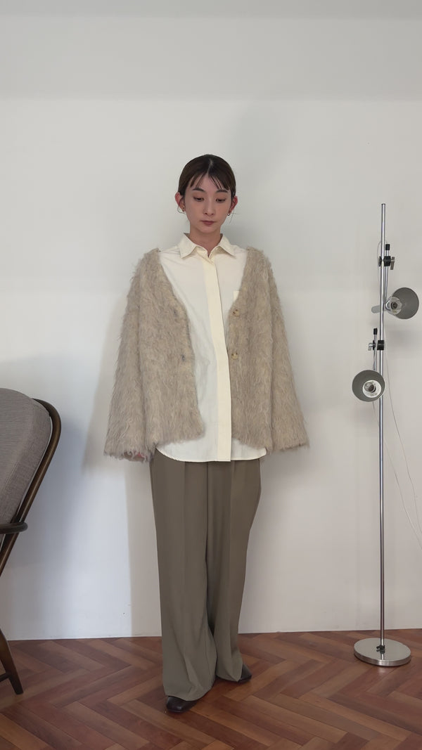 ロングシャギーカーディガン