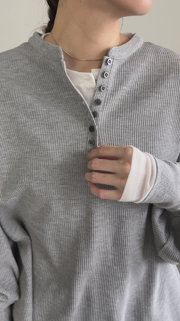 サーマルヘンリーネックビッグロンT