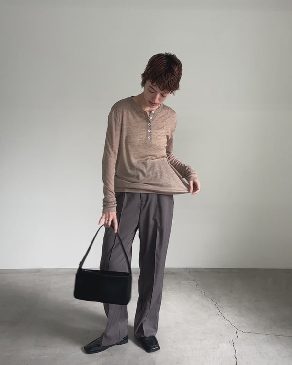 ヘンリーネックシアーロンT