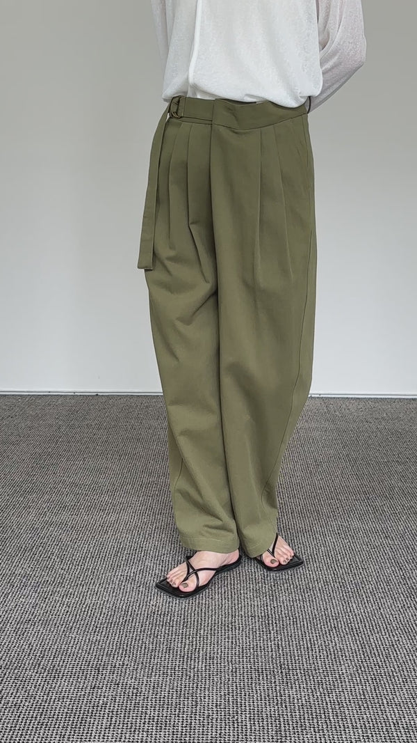 【Et】Wrap-Belt Chino Pants