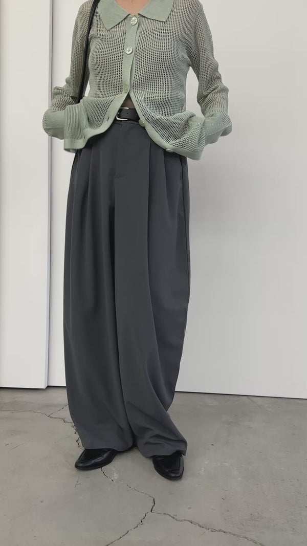 カットジョーゼットカーブパンツ