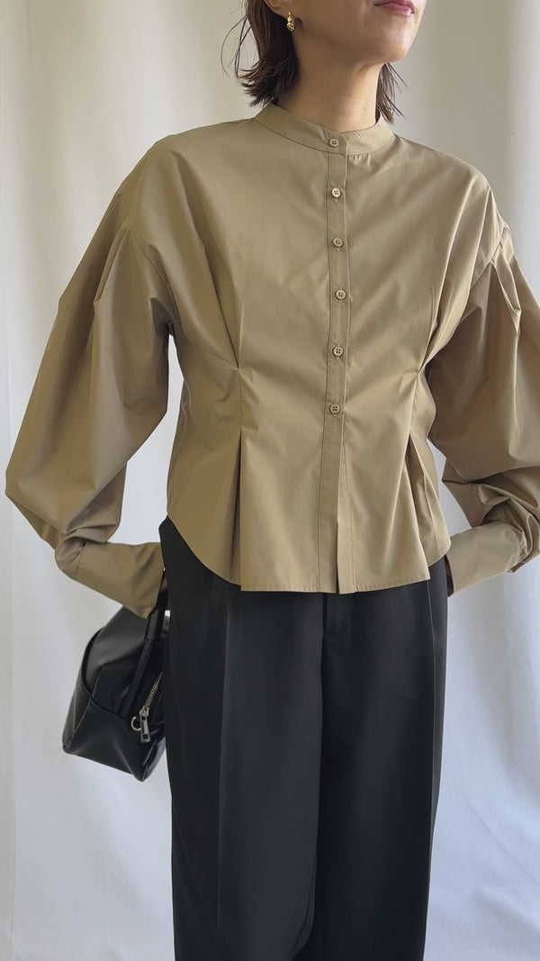 ウエストタックブラウス