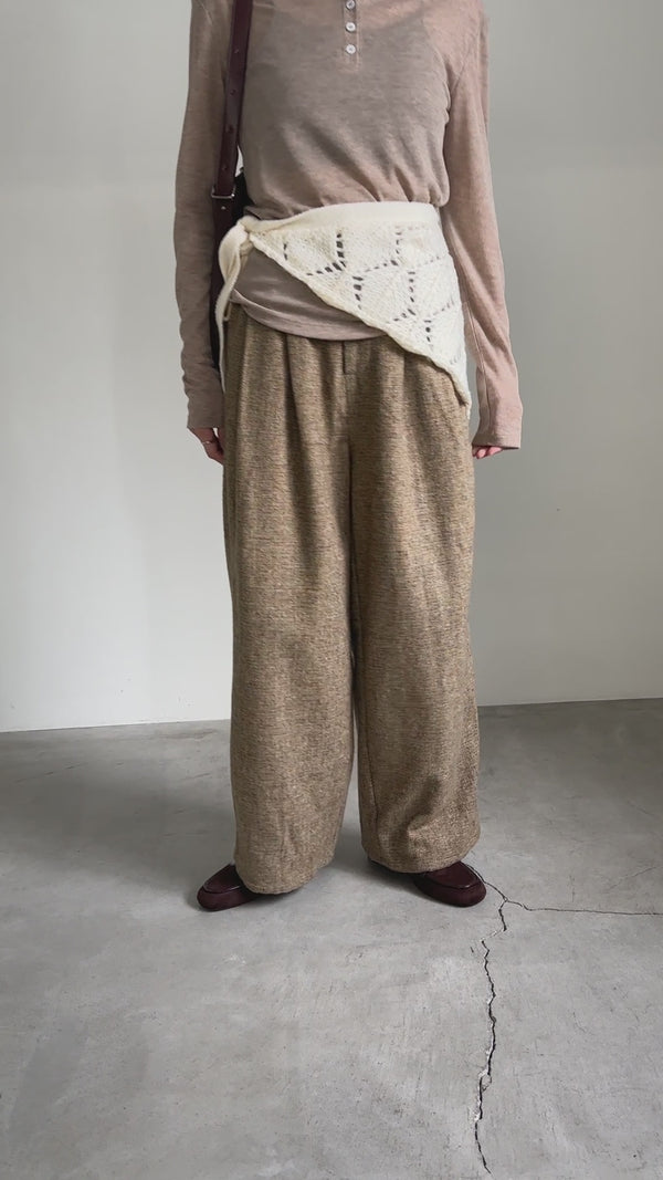 チェックツイードタックワイドパンツ【official限定】