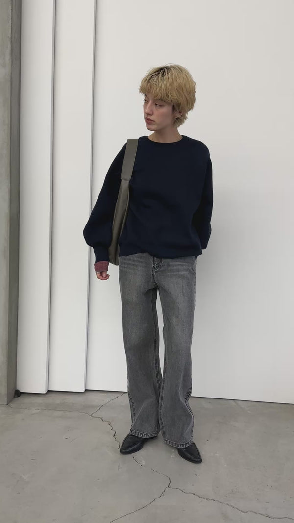 ハイウエストストレートデニムパンツ