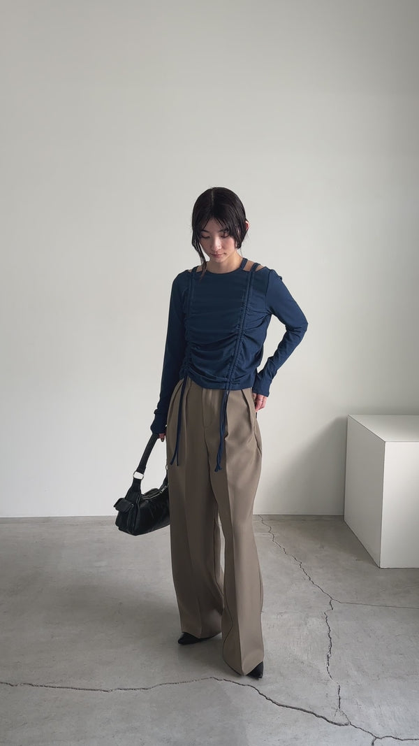 テレコダブルギャザートップス