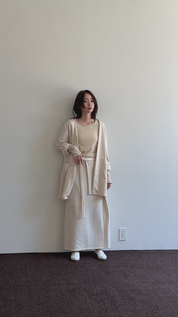【Et】Brushed Lining Jacket Wrap Skirt Set