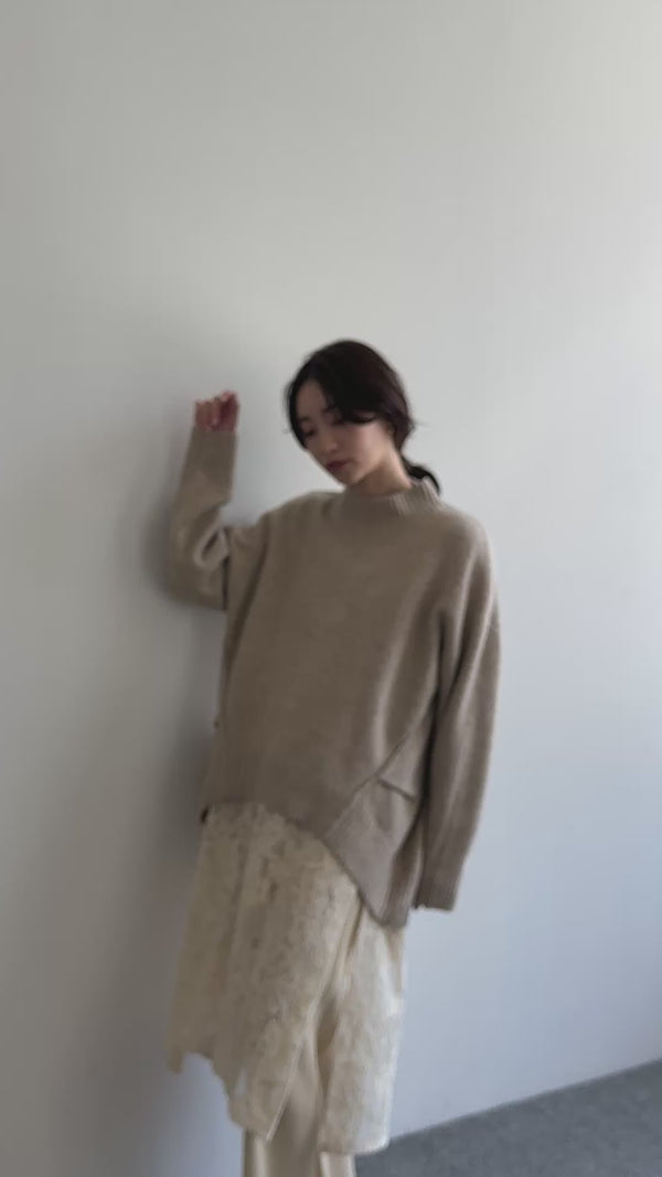 【Et】Petit High Neck Cocoon Silhouette Knit