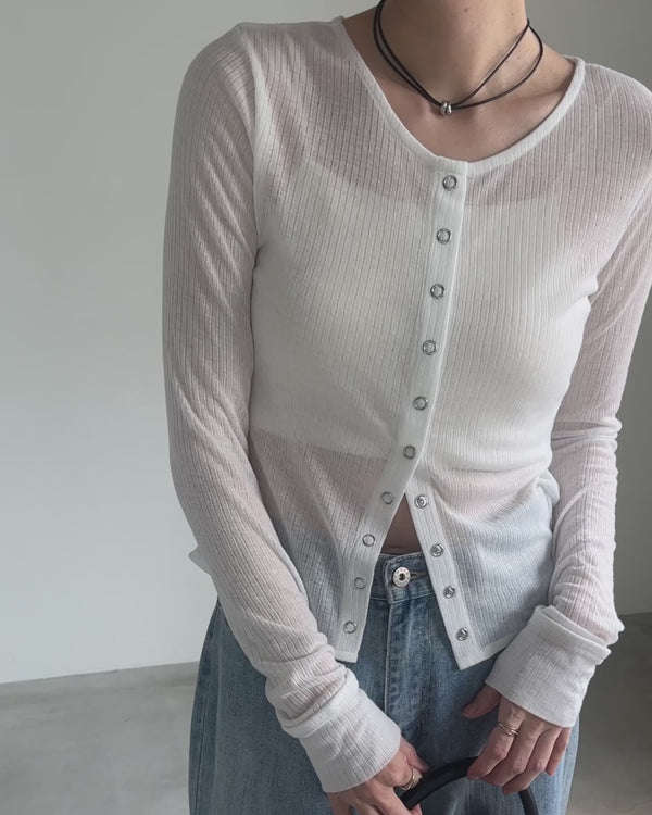 シアーテレコカーディガン