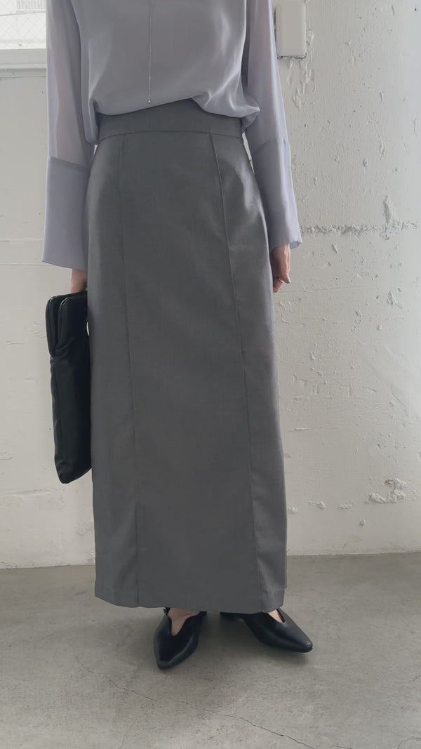 ピンタックIラインスカート