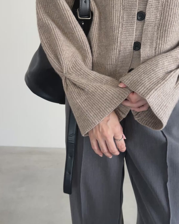 ダブルカラーカーディガン