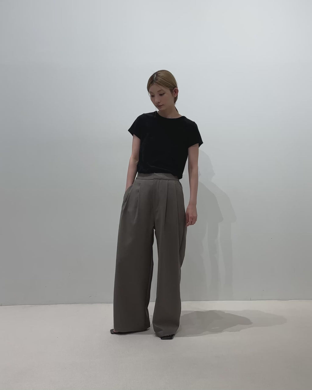 【モカ】リネンタッチドットエアーMA-1 リネンタッチメッシュニットトップス（ニット/セーター）｜select MOCA