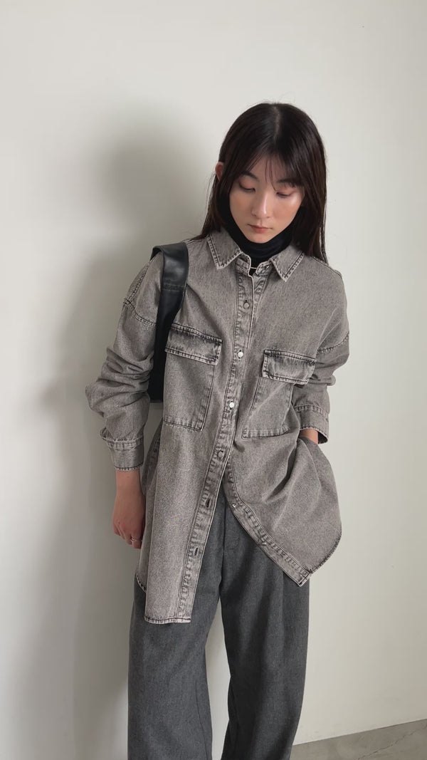 ヴィンテージライクオーバーデニムシャツ