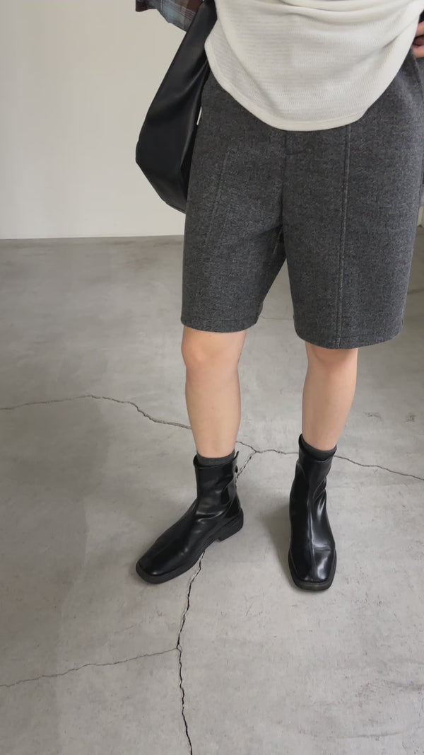 ウールライクハーフパンツ