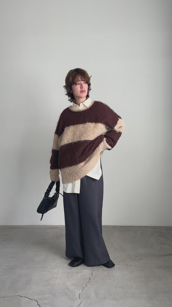 アルパカタッチボーダールーズニット