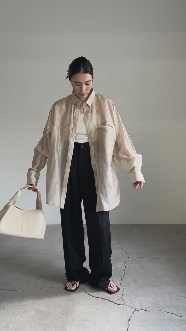 【サイズ展開あり】シアーオーバーサイズシャツ【by SON】
