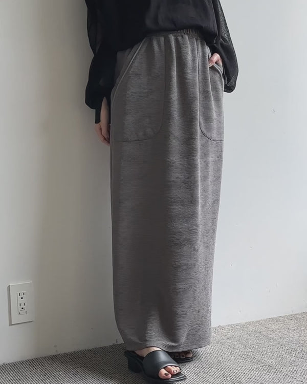 【Et】Front Pocket I-Line Skirt