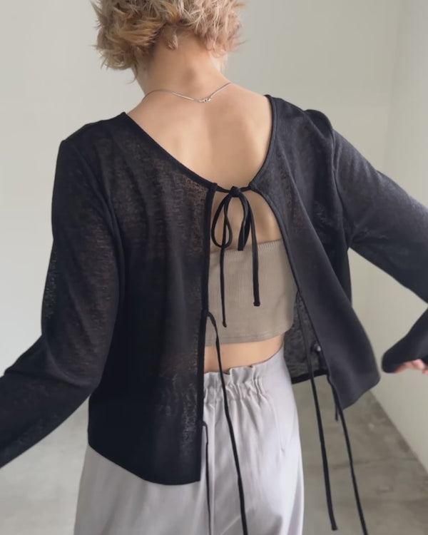 2WAYリボンスラブシアートップス