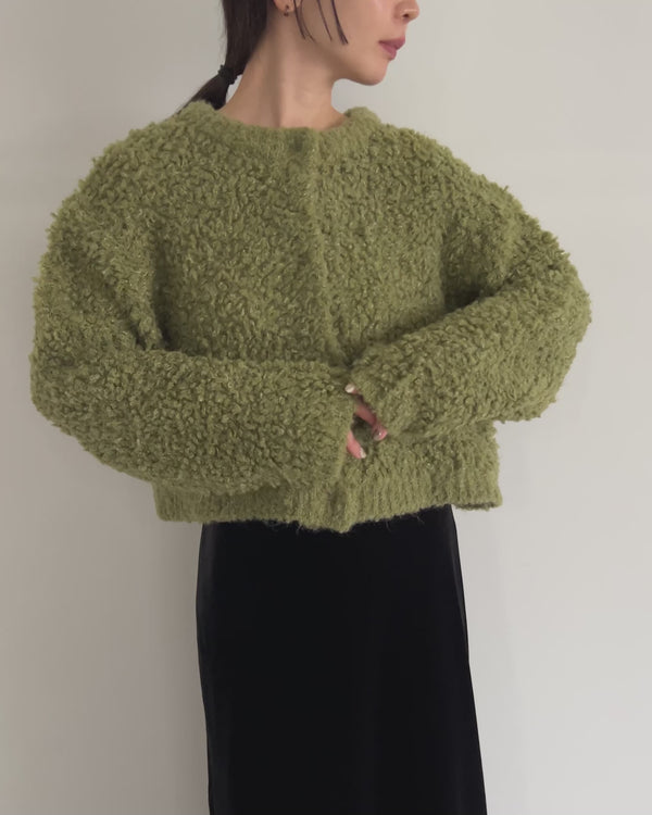 ループヤーンニットショートカーディガン【by SON】