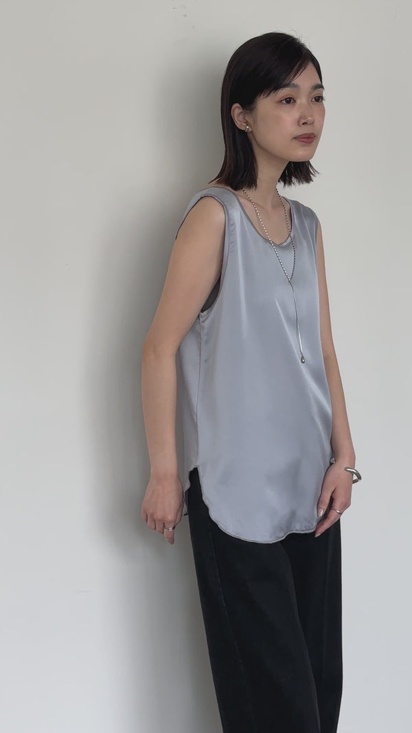 【Et】2WAY Satin Tank Top
