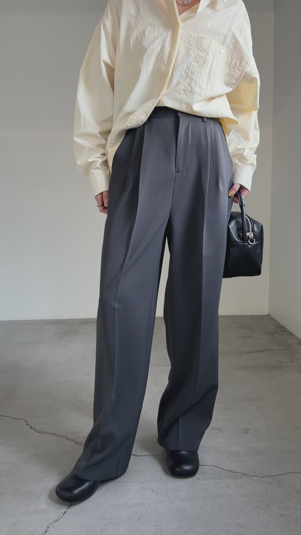 ハイウエストセンタープレススラックス