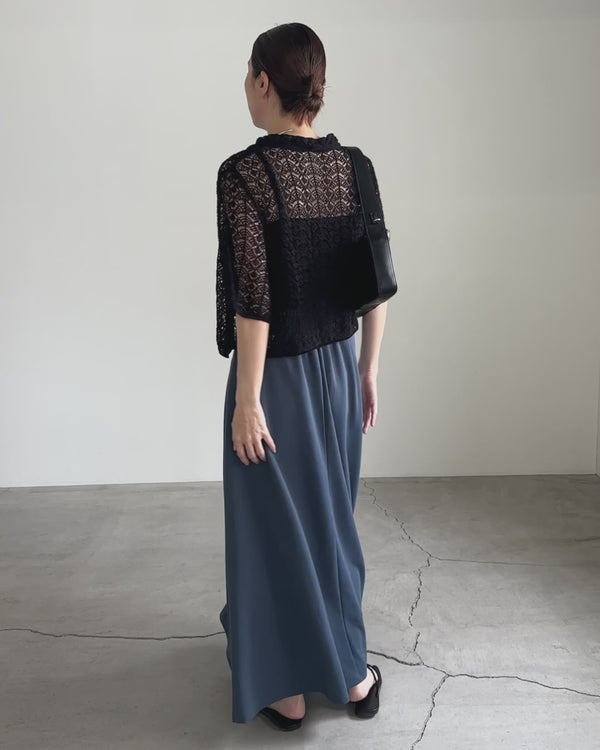 カットジョーゼットフレアスカート