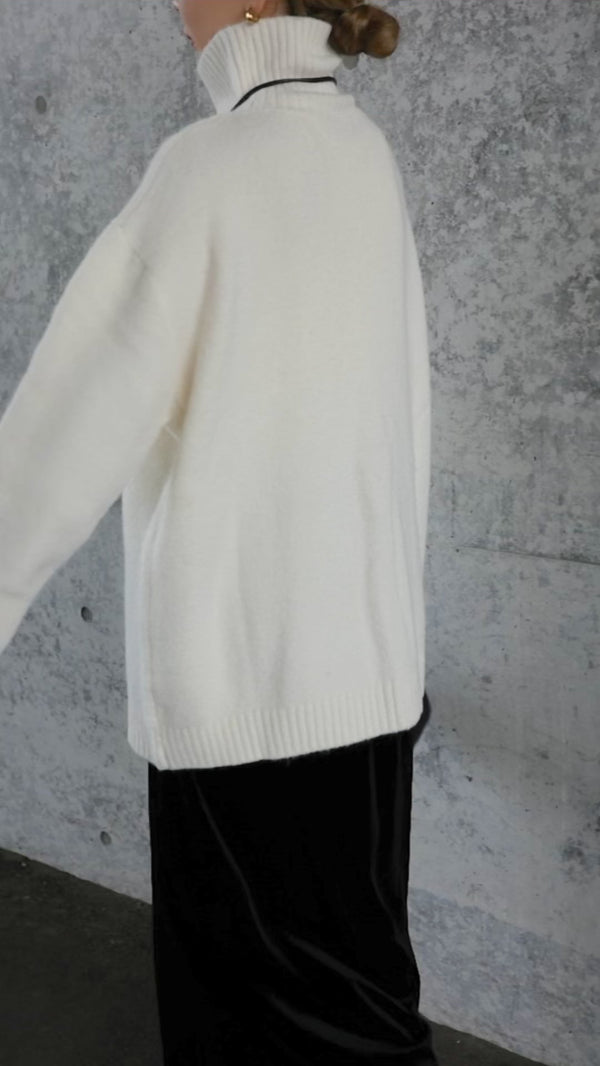 リブタートルニットトップス【by SON】